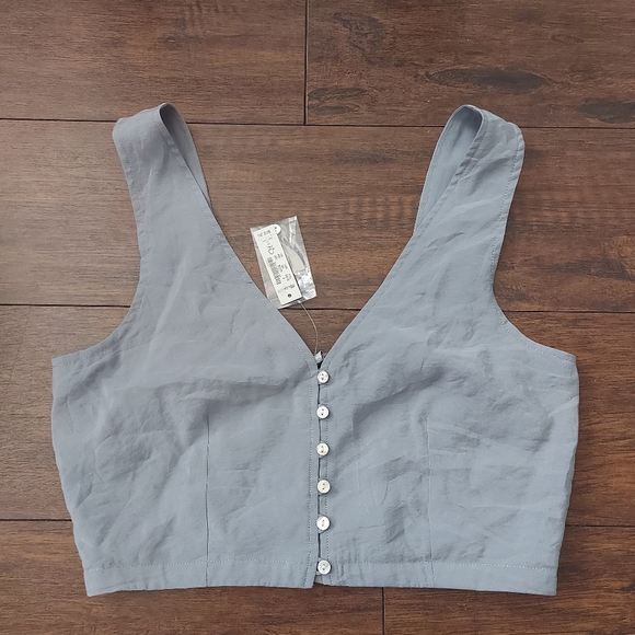 Madewell Softdrape Gwen Crop Top Vest - Picture 5 of 13